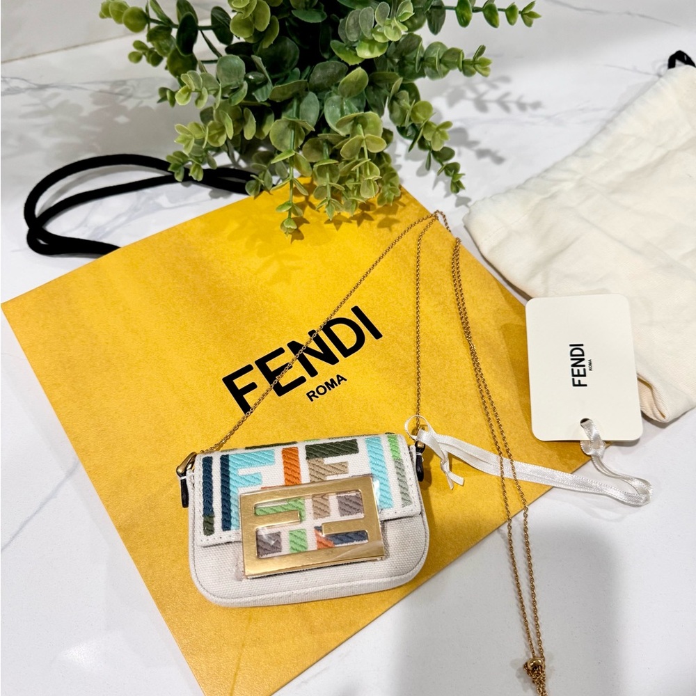 Fendi Nano Baguette Charm Multicolor